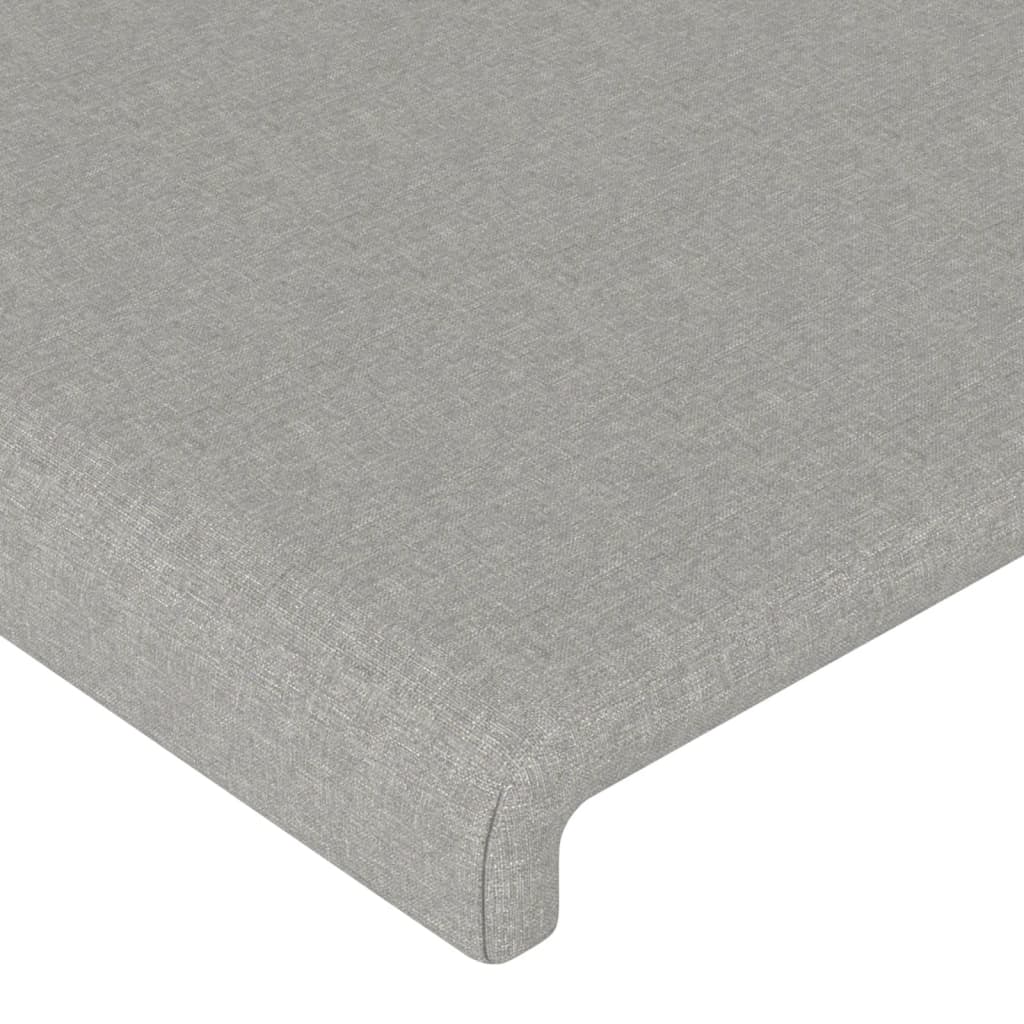 Cabeceira cinza claro 180x5x118/128 cm tecido
