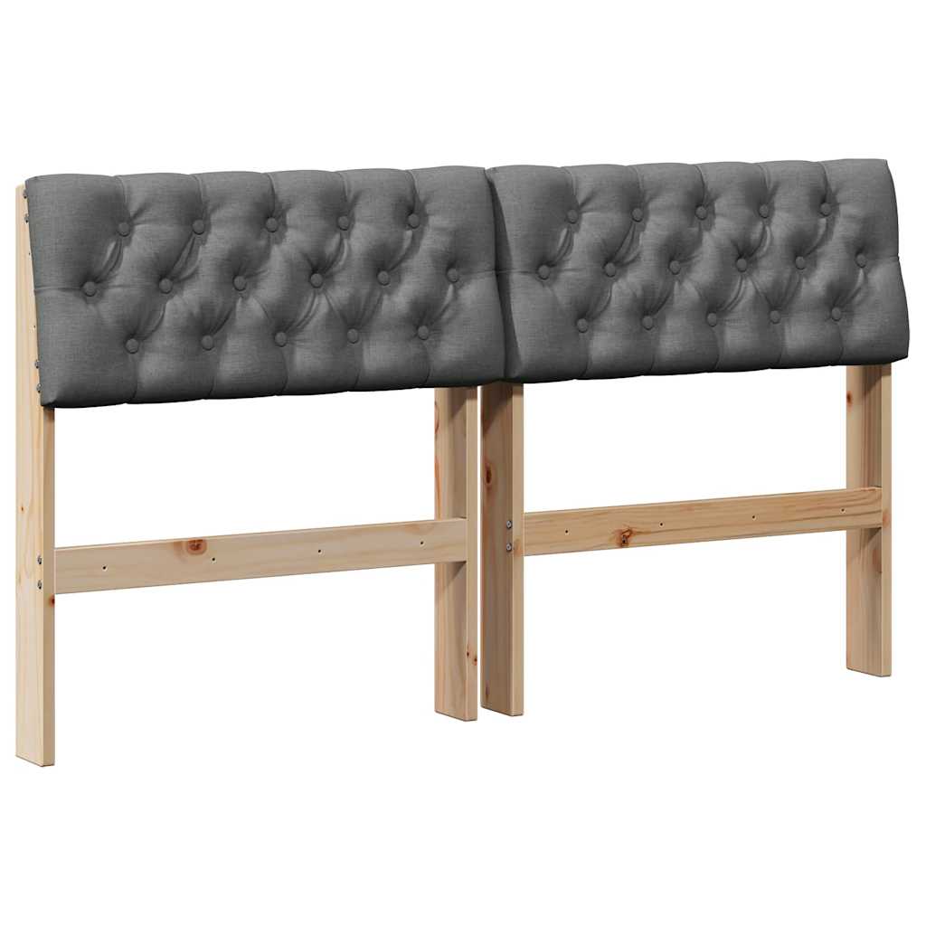 Cabeceira estofada cinza escuro 160 cm