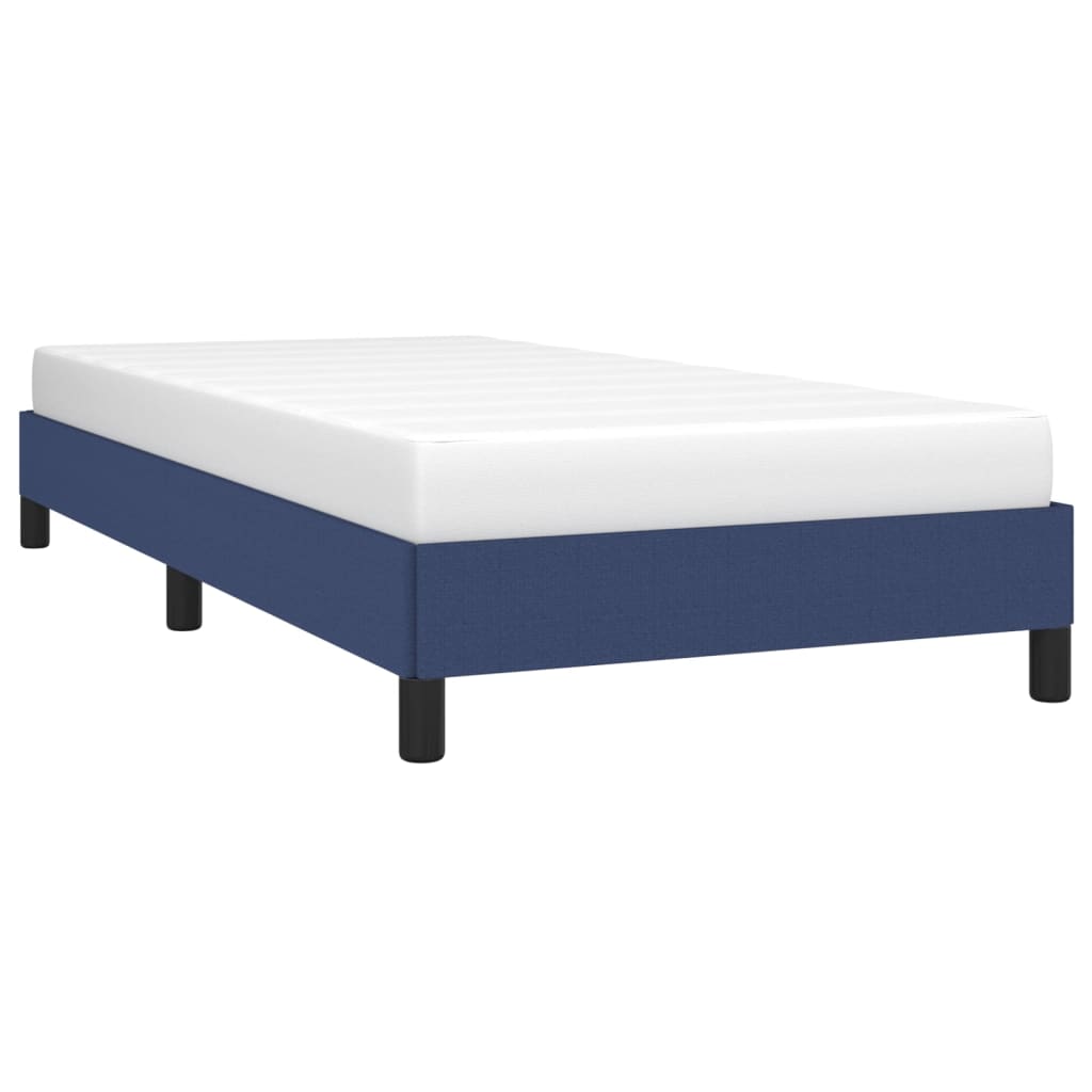 Estrutura de cama sem colchão 100x200 cm tecido azul