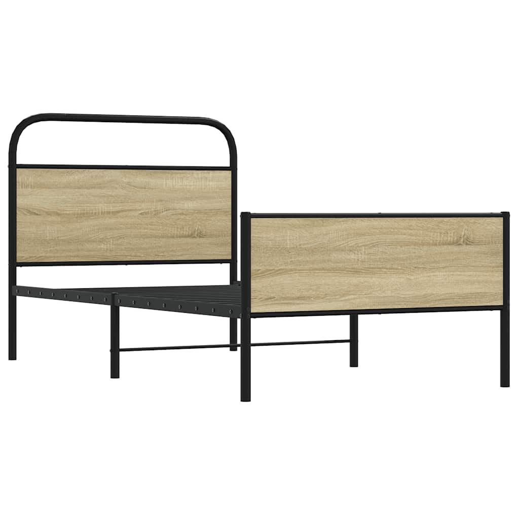 Estrutura cama s/ colchão derivados de madeira carvalho sonoma
