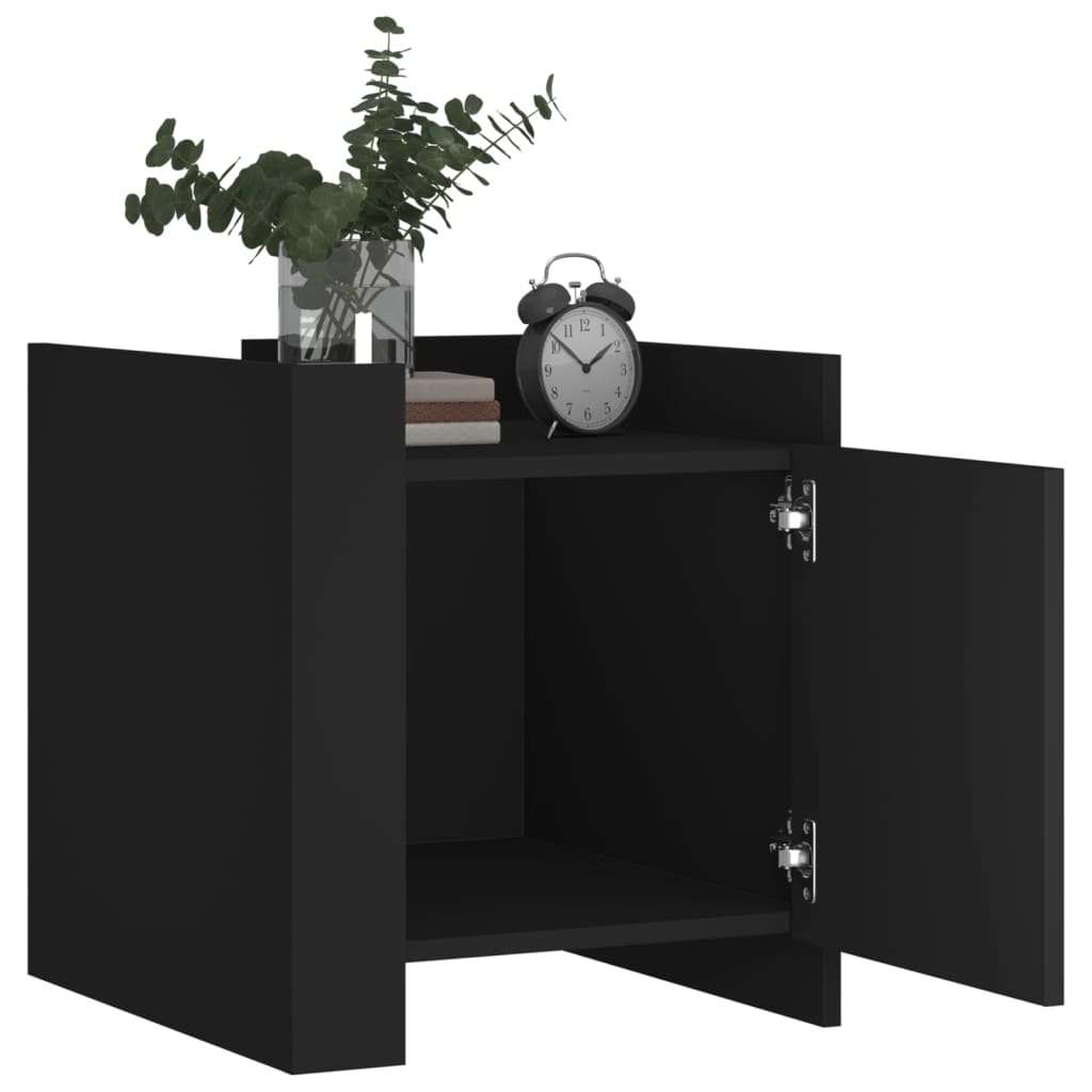 Mesa cabeceira 45x50x50 cm derivados de madeira preto