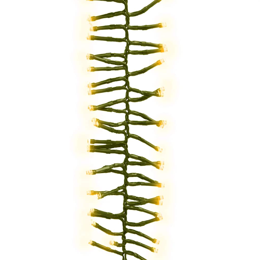 Cordão de luzes agrupadas 3000 luzes LED PVC branco quente