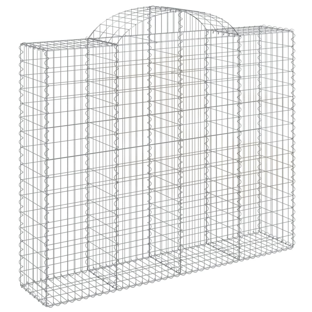 Cestos gabião arqueados 2pcs 200x50x160/180cm ferro galvanizado