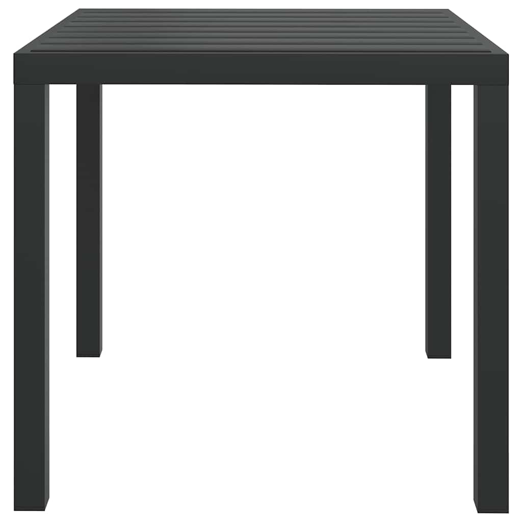 Mesa de jardim em alumínio e wpc 80x80x74 cm preto