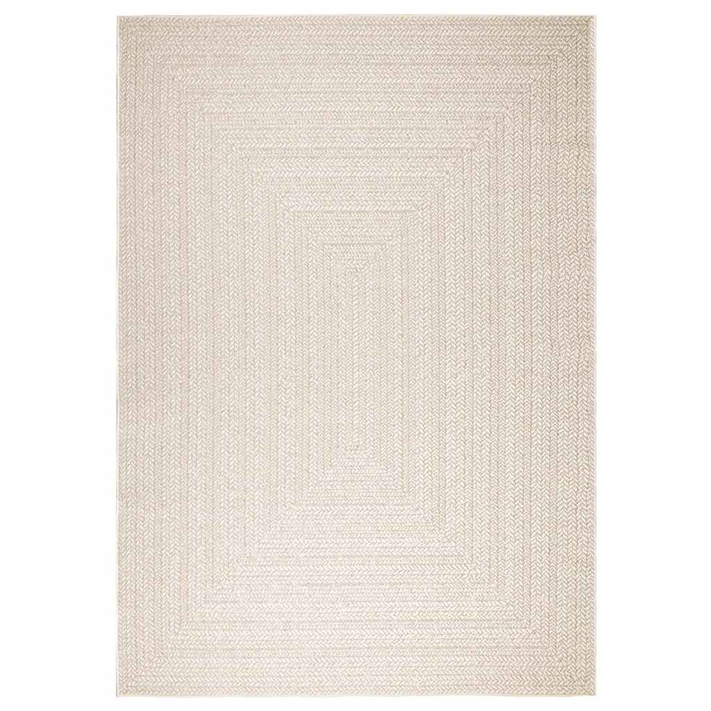 Tapete zizur creme 200x290cm aspeto de juta interior e exterior