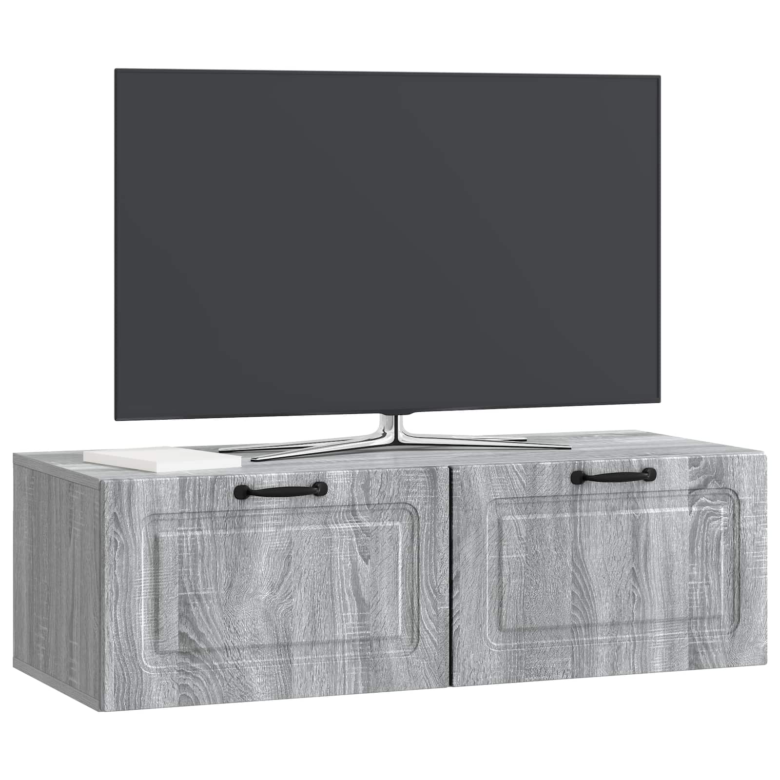 Gabinete de TV de parede sonoma cinzento 98 x 41 x 30 cm
