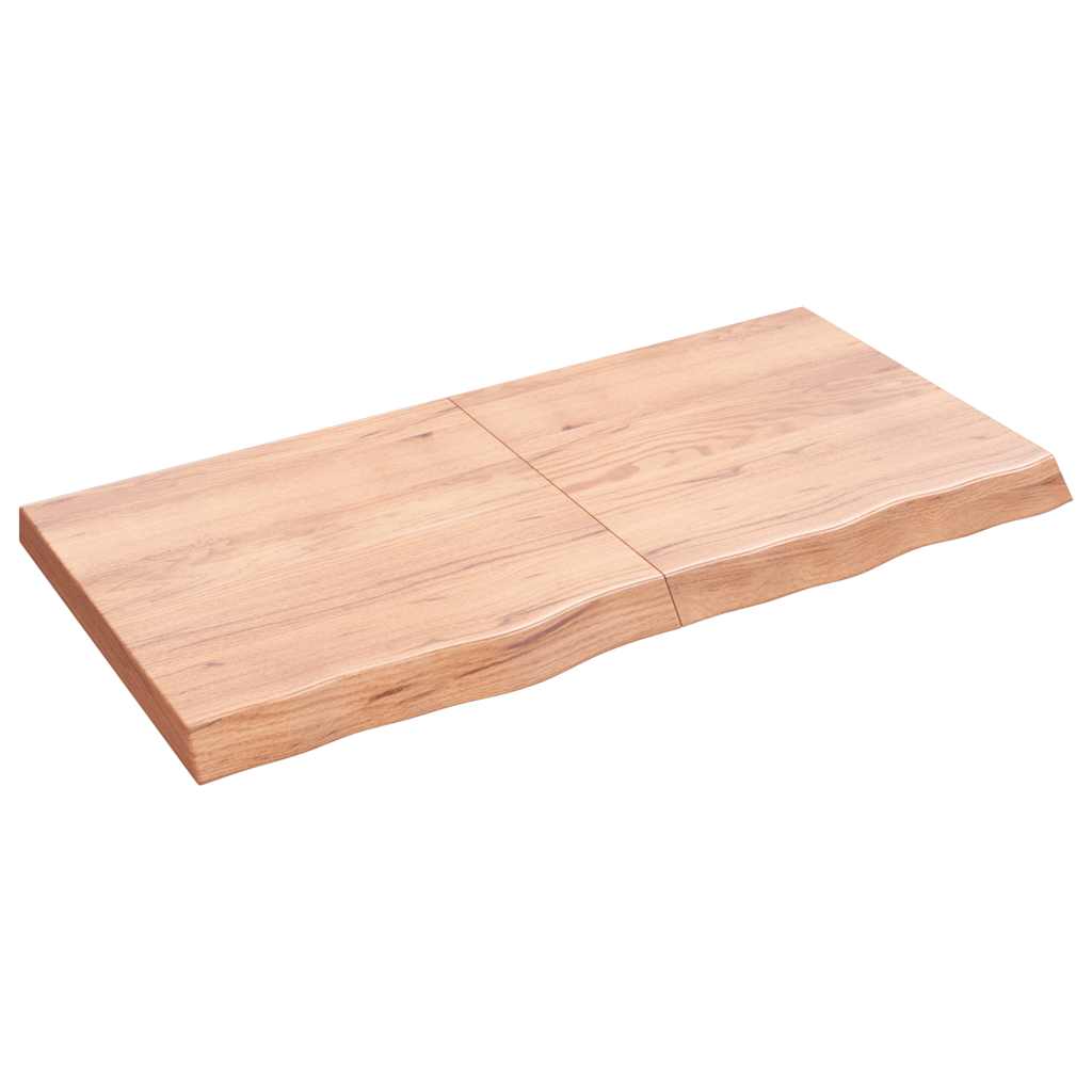 Tampo de mesa 120x60x(2-6) cm carvalho tratado castanho-claro