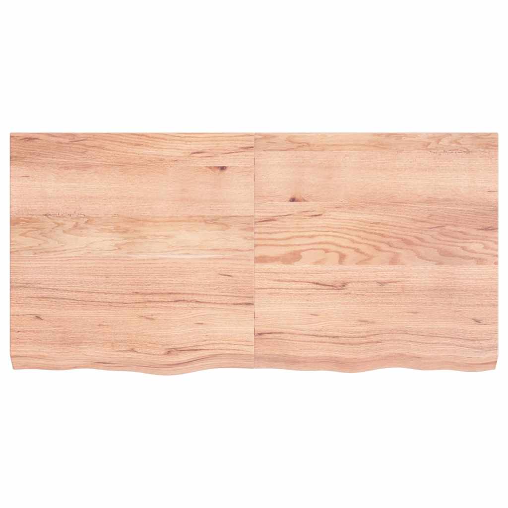 Tampo de mesa 120x60x(2-6) cm carvalho tratado castanho-claro