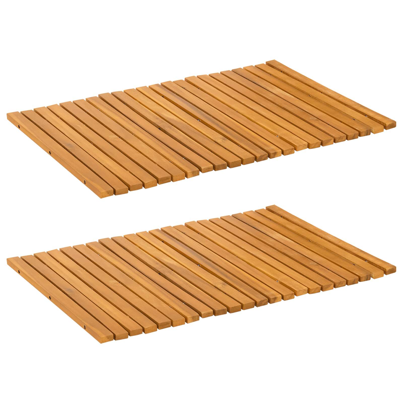 Tapete de banho castanho 60 x 40 cm madeira sólida de acácia