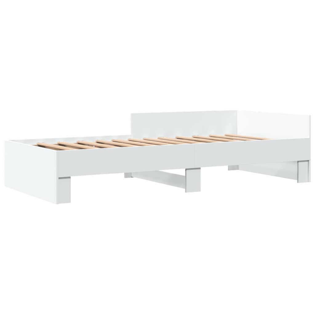 Estrutura de cama 90x200 cm derivados de madeira branco
