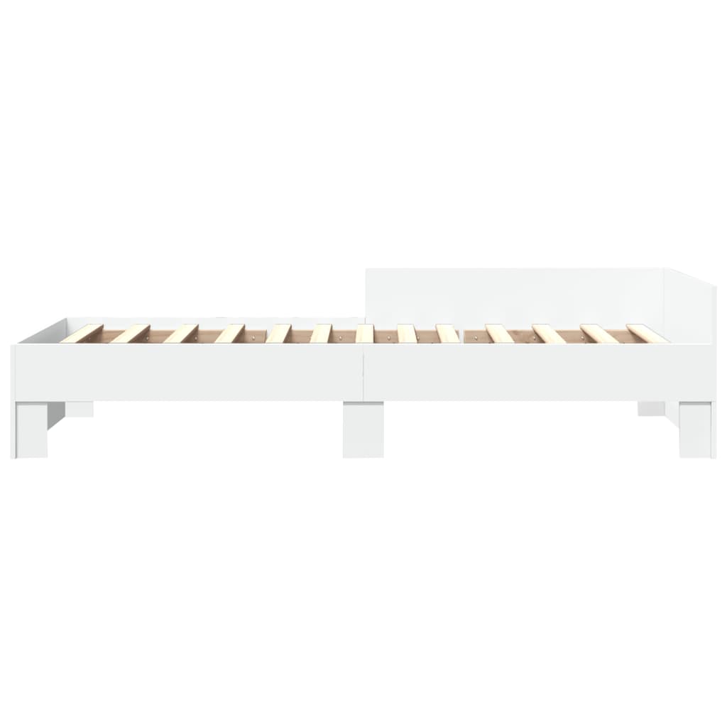 Estrutura de cama 90x200 cm derivados de madeira branco