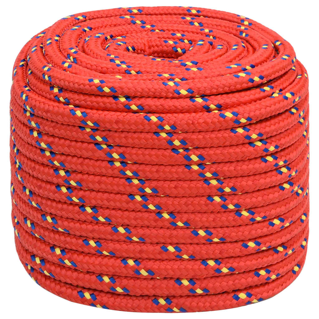 Corda de barco 16 mm 25 m polipropileno vermelho