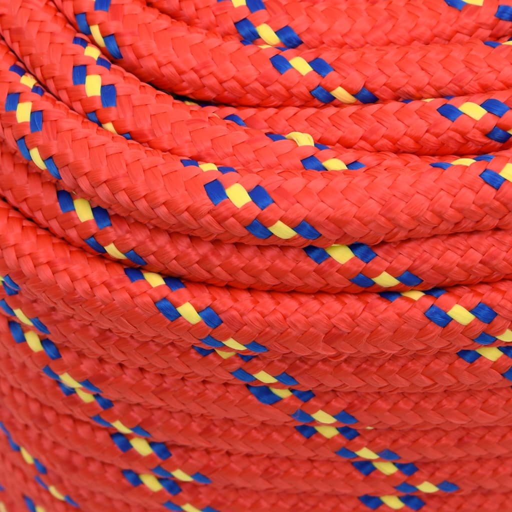Corda de barco 16 mm 25 m polipropileno vermelho