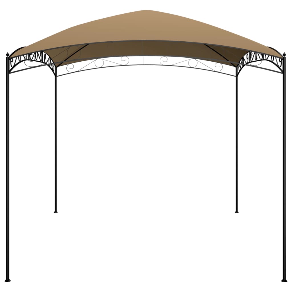 Gazebo 3x4x2,65 m 180 g/m² cinzento-acastanhado
