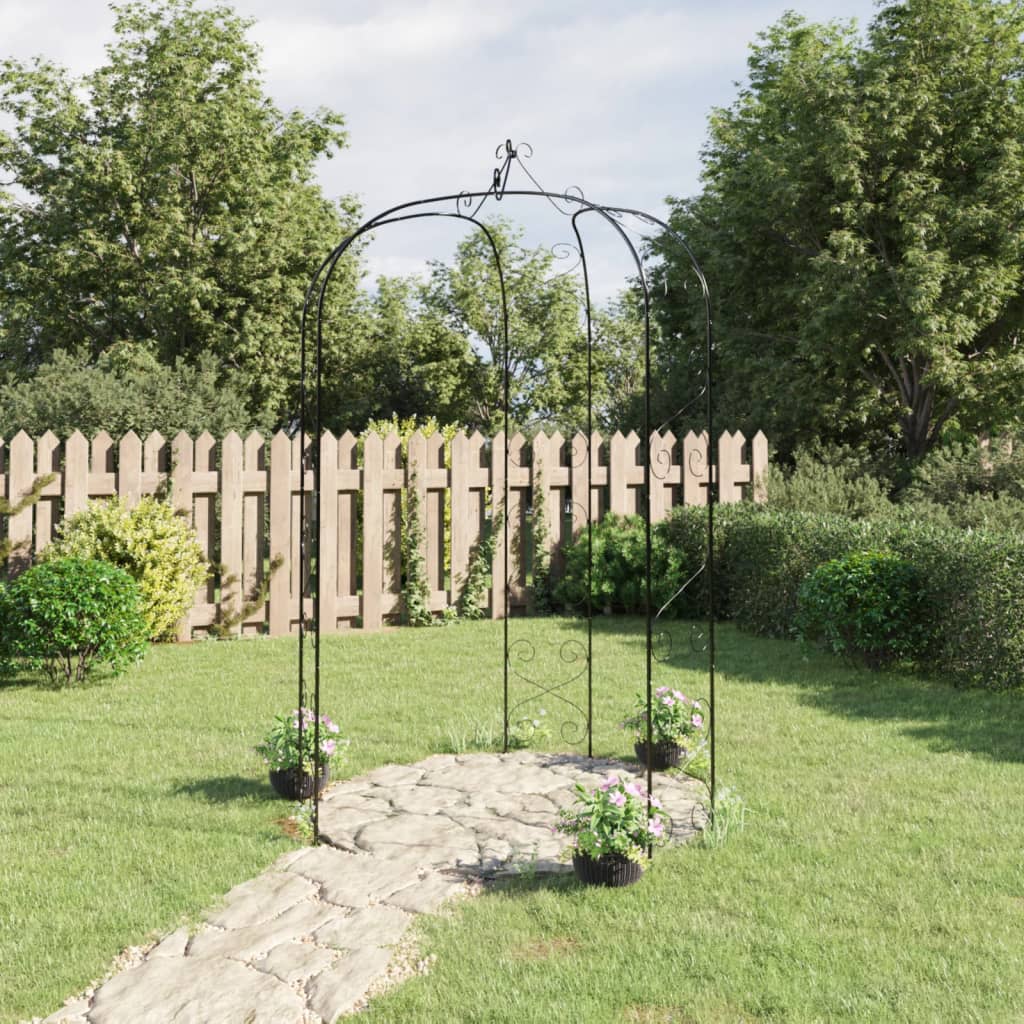 Arco de jardim ø180x255 aço preto