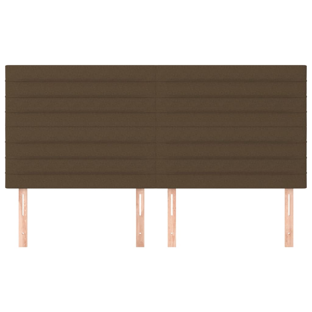 Cabeceira castanho escuro 160x5x118/128 cm tecido