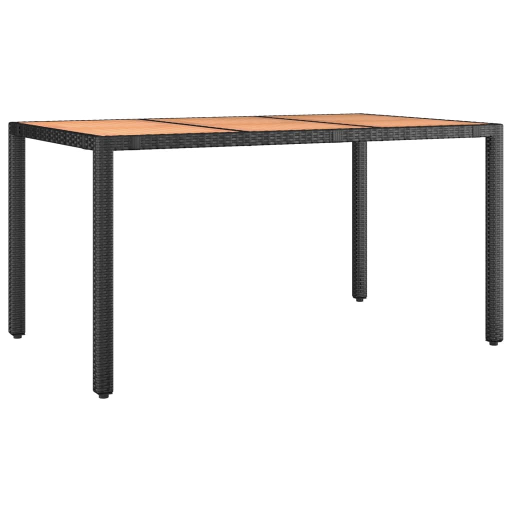 7 Pcs conjunto de bistrô p/ jardim c/ almofadões vime PE preto