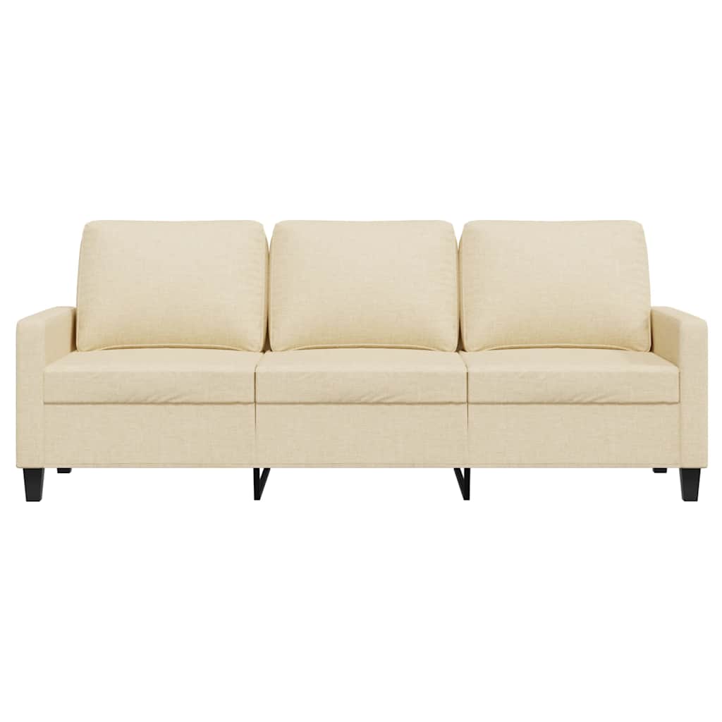 Sofá de 3 lugares tecido 180 cm cor creme