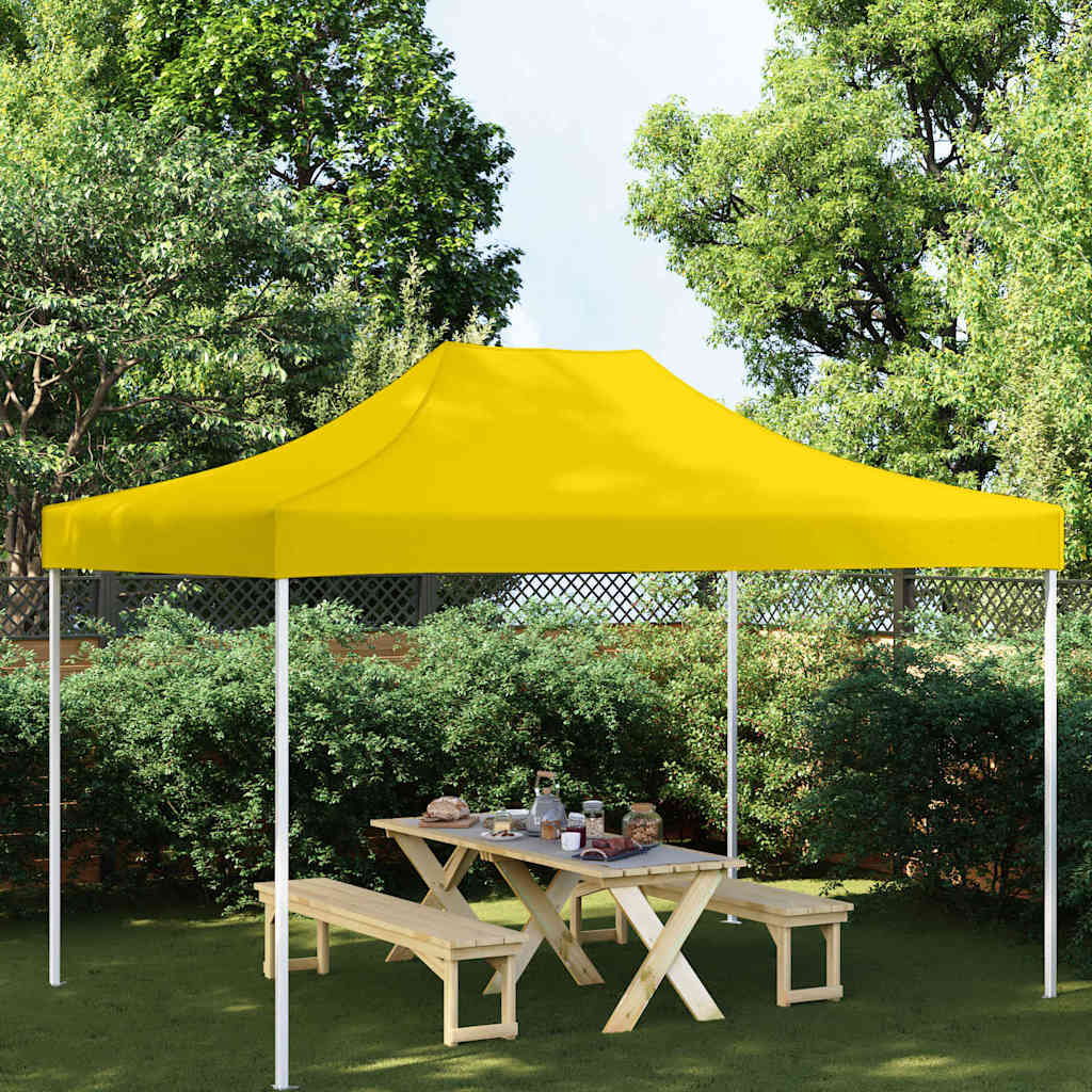 Teto para tenda de festas 4x3 m 270 g/m² amarelo