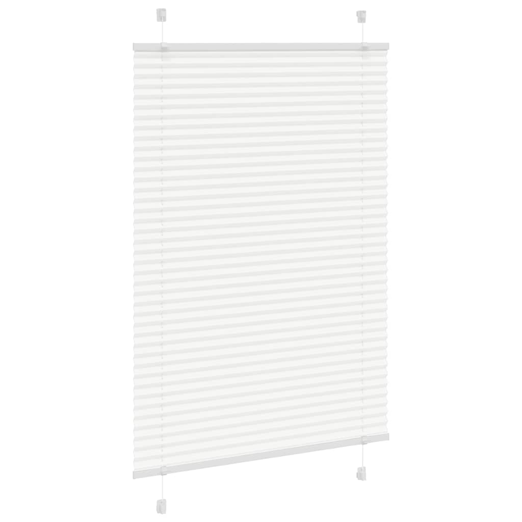 Branco plissada cega 85x150 cm largura tecido 84,4 cm poliéster