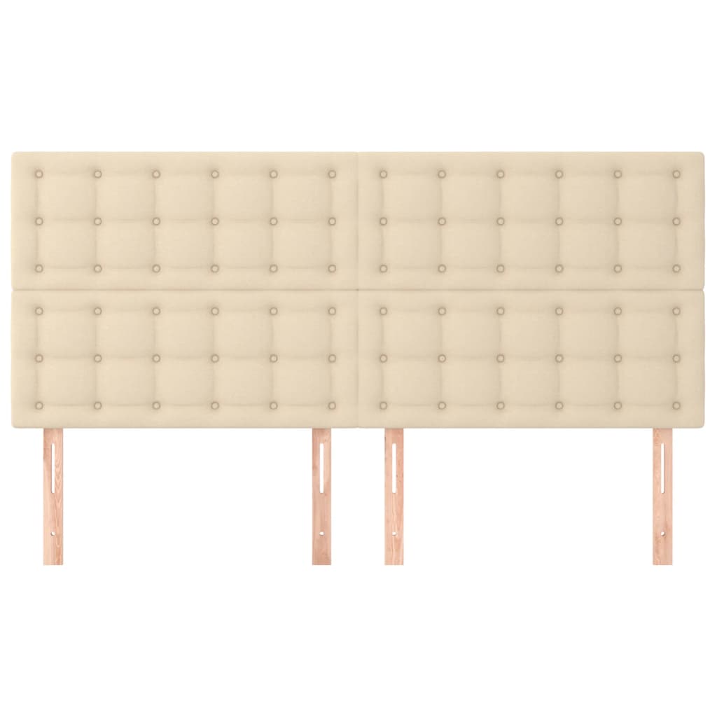 Cabeceira creme 180x5x118/128 cm tecido