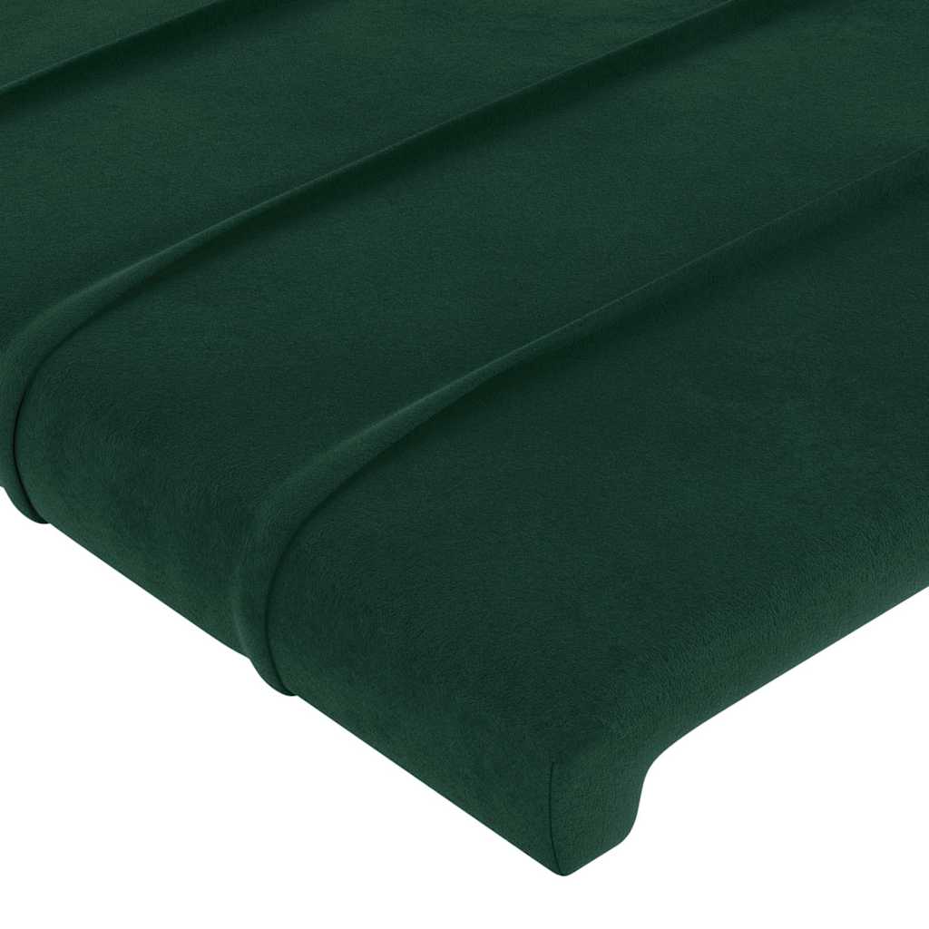 Cabeceira verde escuro 144x5x118/128 cm veludo