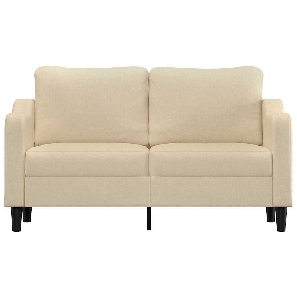 Sofá de 2 lugares tecido 140 cm cor creme