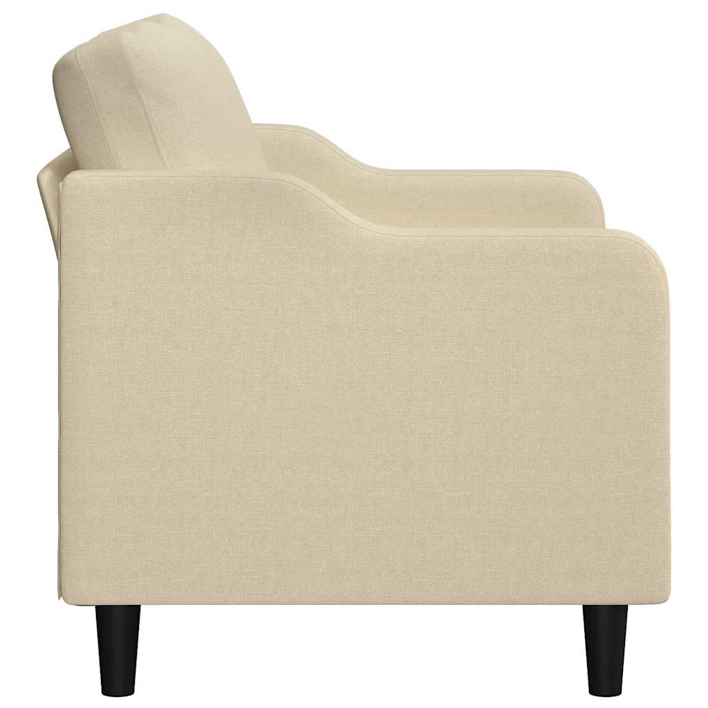 Sofá de 2 lugares tecido 140 cm cor creme
