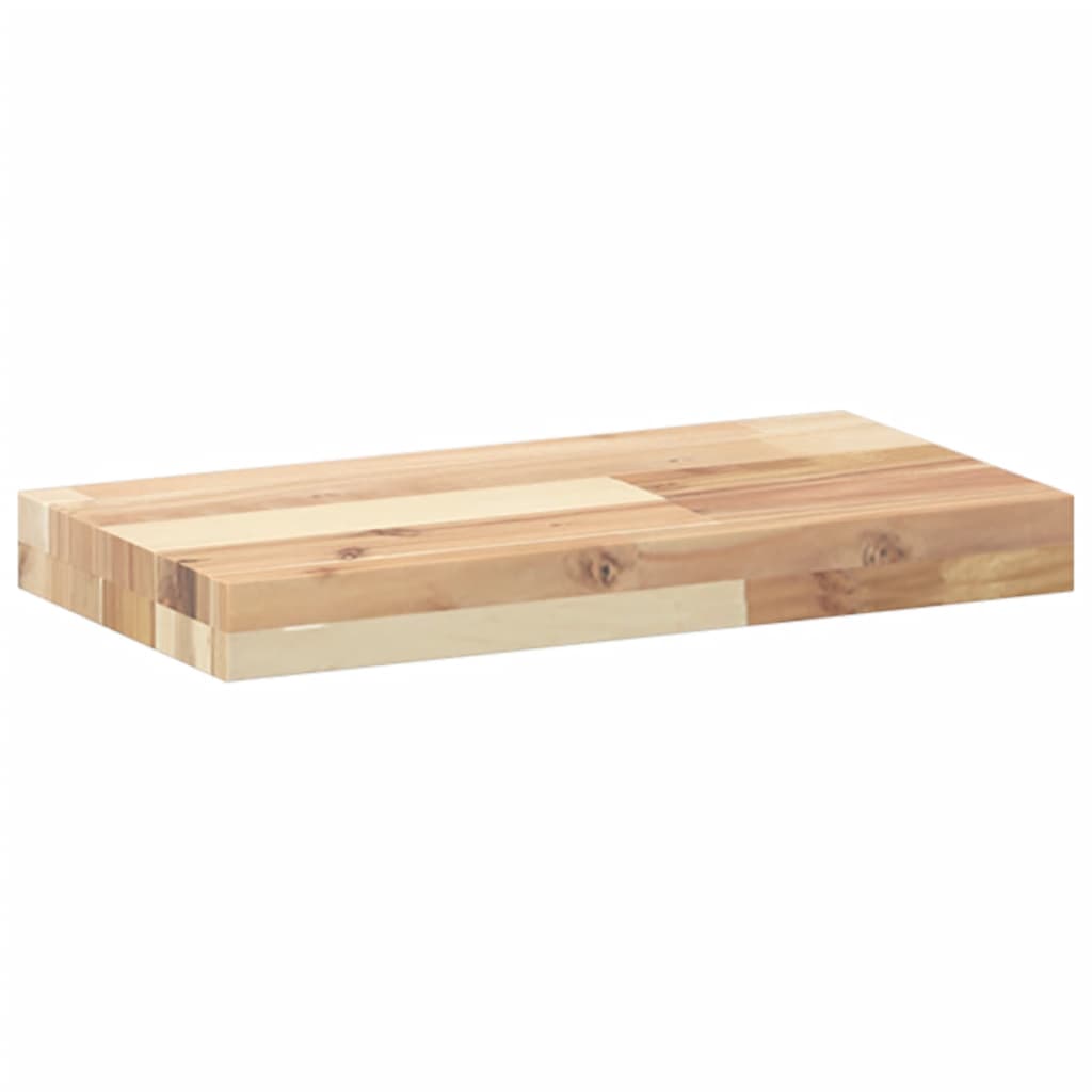 Prateleiras flutuantes 2pcs 40x20x4cm acácia maciça não tratada