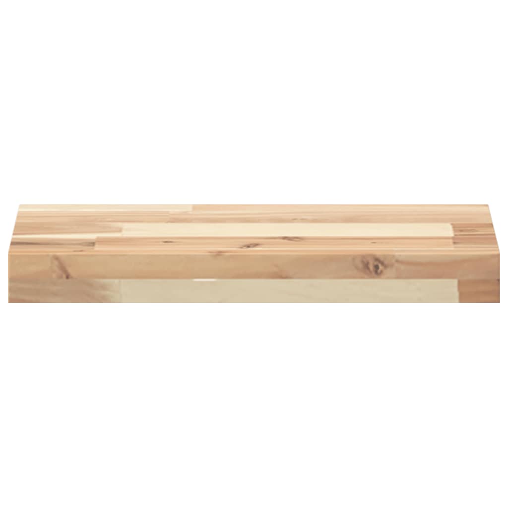 Prateleiras flutuantes 2pcs 40x20x4cm acácia maciça não tratada