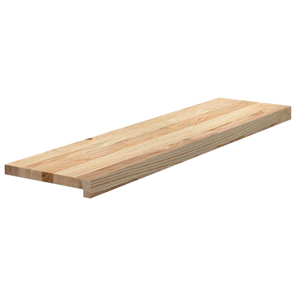 Tapetes de escada 16 pcs 100x25x2cm carvalho maciço não tratado