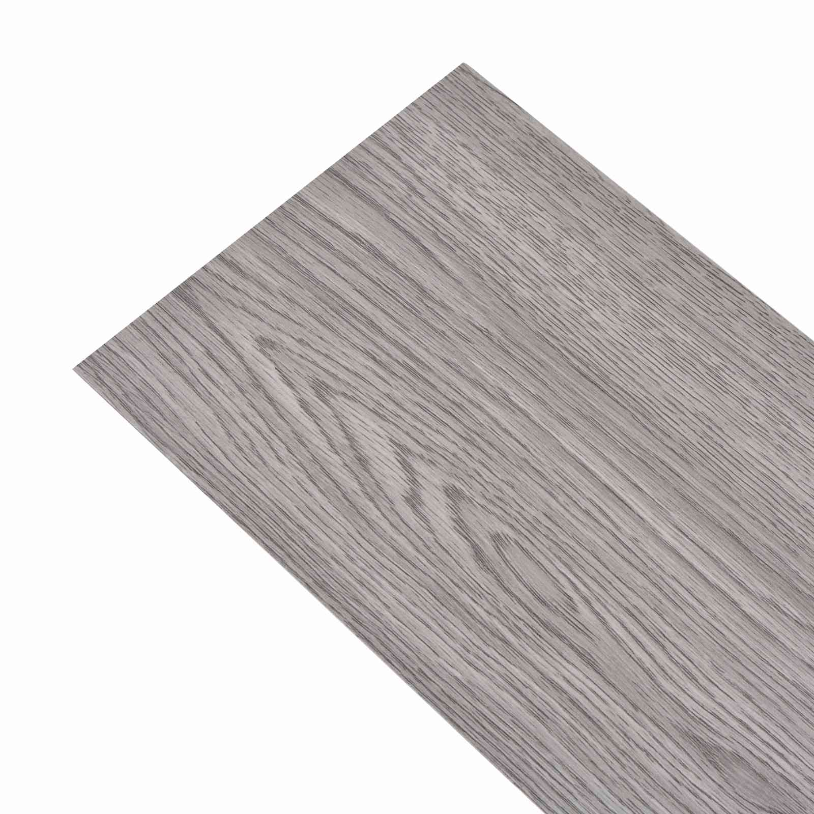 Pranchas de piso PVC autoadesivas cinzento-escuro 30,5 x 61 cm
