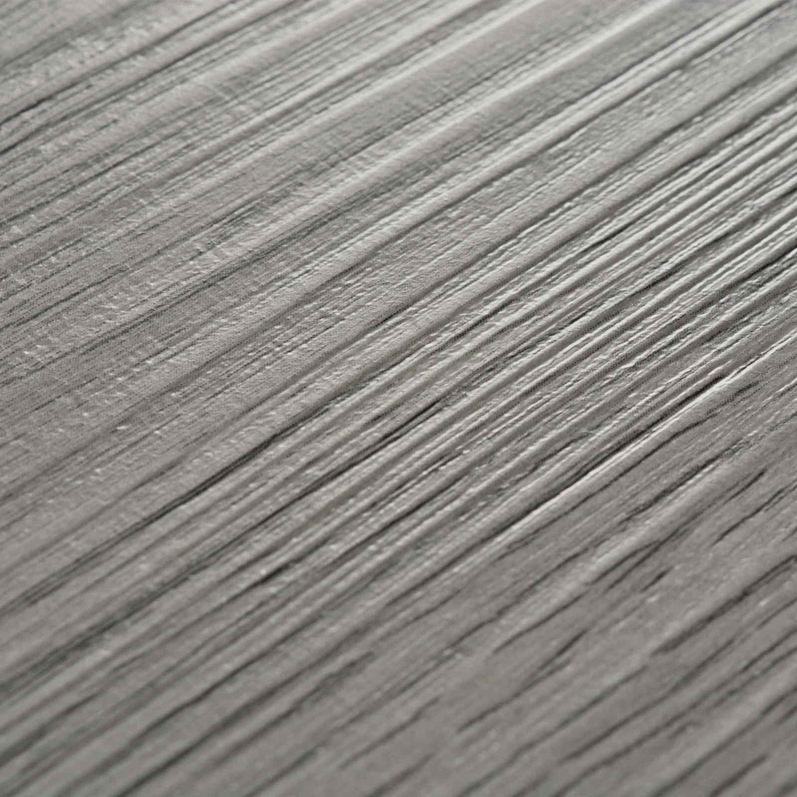 Pranchas de piso PVC autoadesivas cinzento-escuro 30,5 x 61 cm