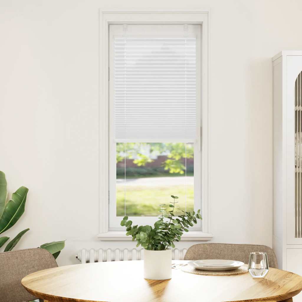 Branco plissada cega 45x100 cm largura tecido 44,4 cm poliéster