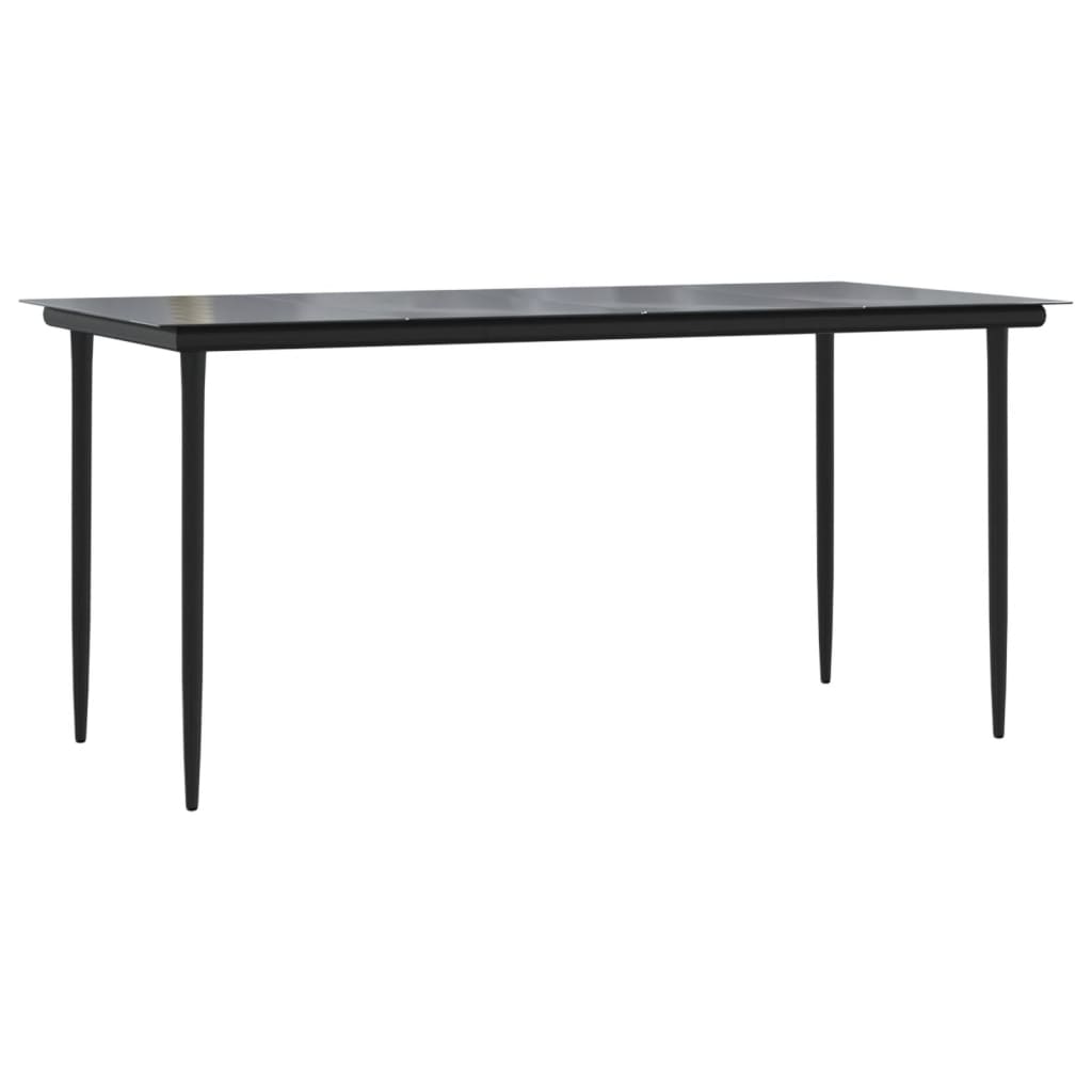 7 Pcs conjunto de jantar p/ jardim c/ almofadões vime PE preto