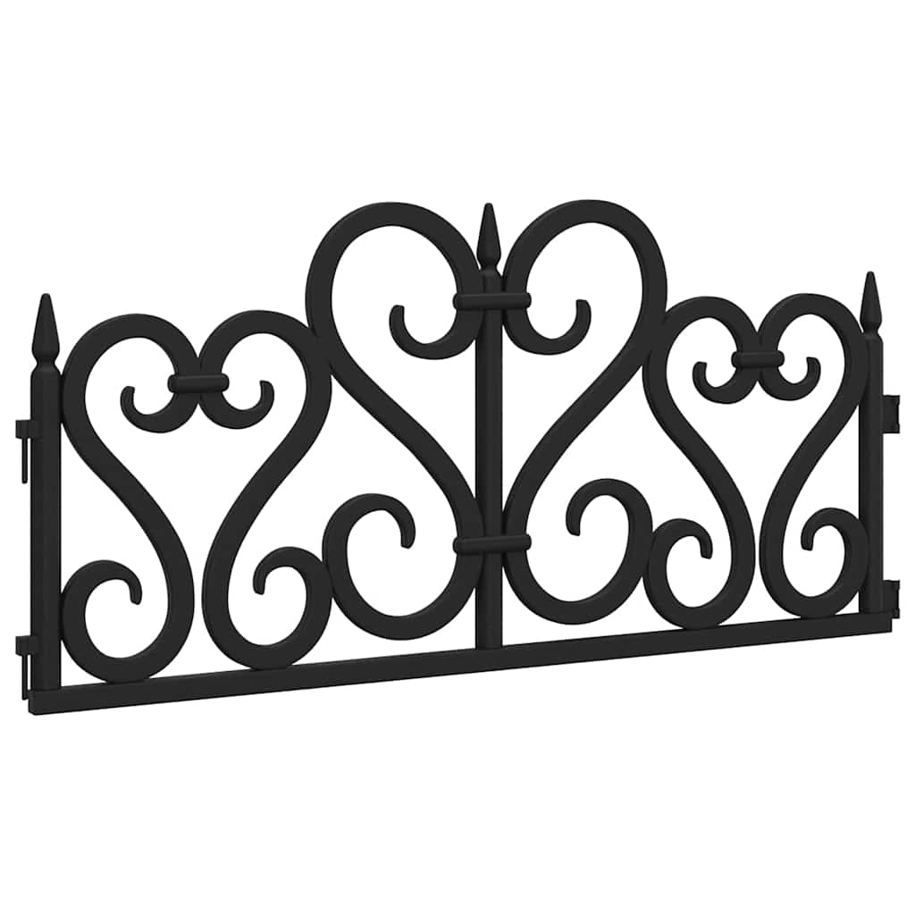 Bordas de relvado 17 pcs 10 m PP preto