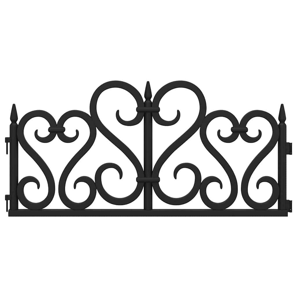 Bordas de relvado 17 pcs 10 m PP preto