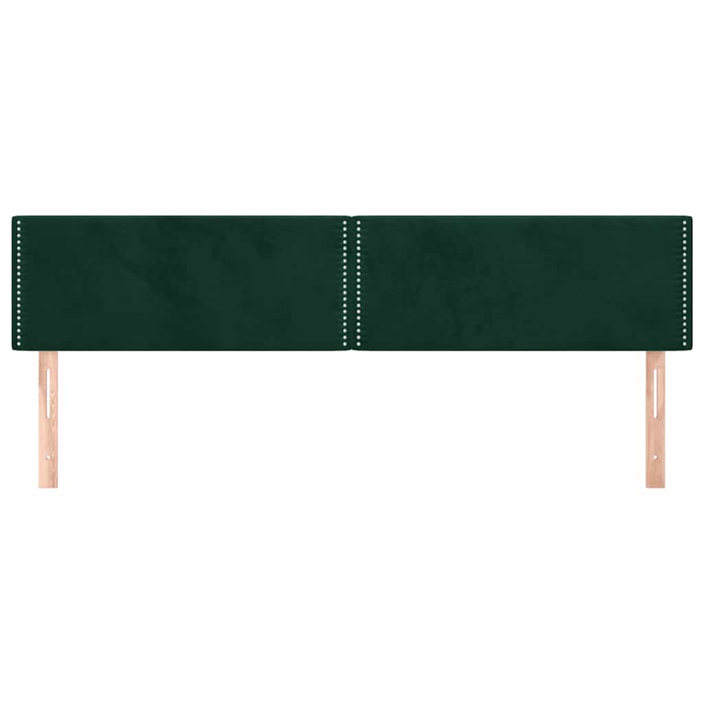 Cabeceiras verde-escuro 200x5x78/88 cm veludo