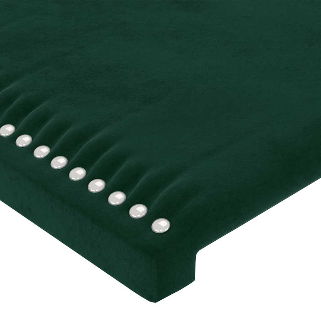 Cabeceiras verde-escuro 200x5x78/88 cm veludo