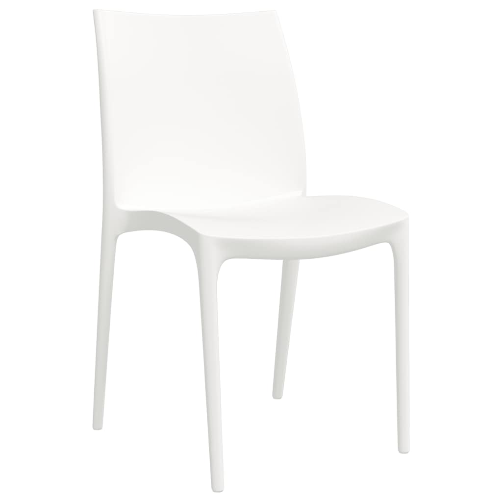 Cadeiras de jardim 2 pcs polipropileno 50x46x80 cm cor creme