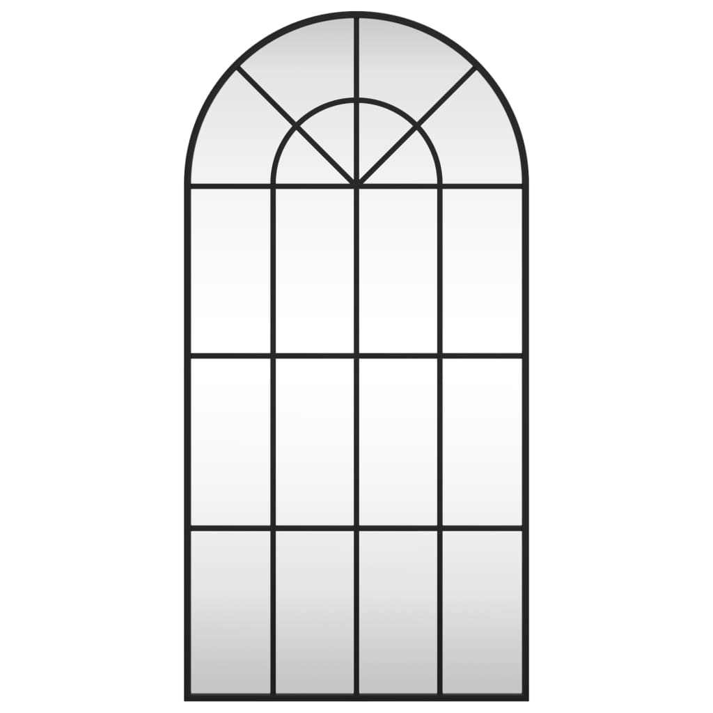 Espelho de parede arqueado 50x100 cm ferro preto