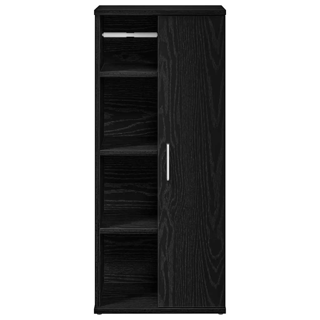 Móvel p/ casa de banho c/ suporte de rolos 39x22x90 cm preto