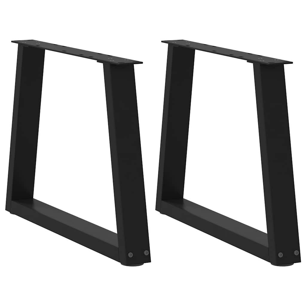 Pés para mesa de centro em v 2 peças preto 70x(42-43,3) cm aço