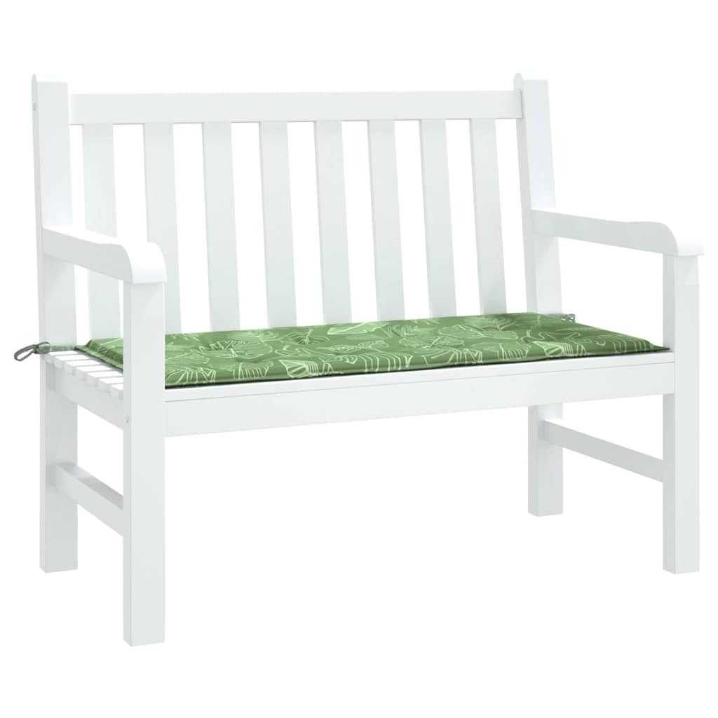 Almofadão banco jardim 120x50x3 cm tecido oxford padrão folhas