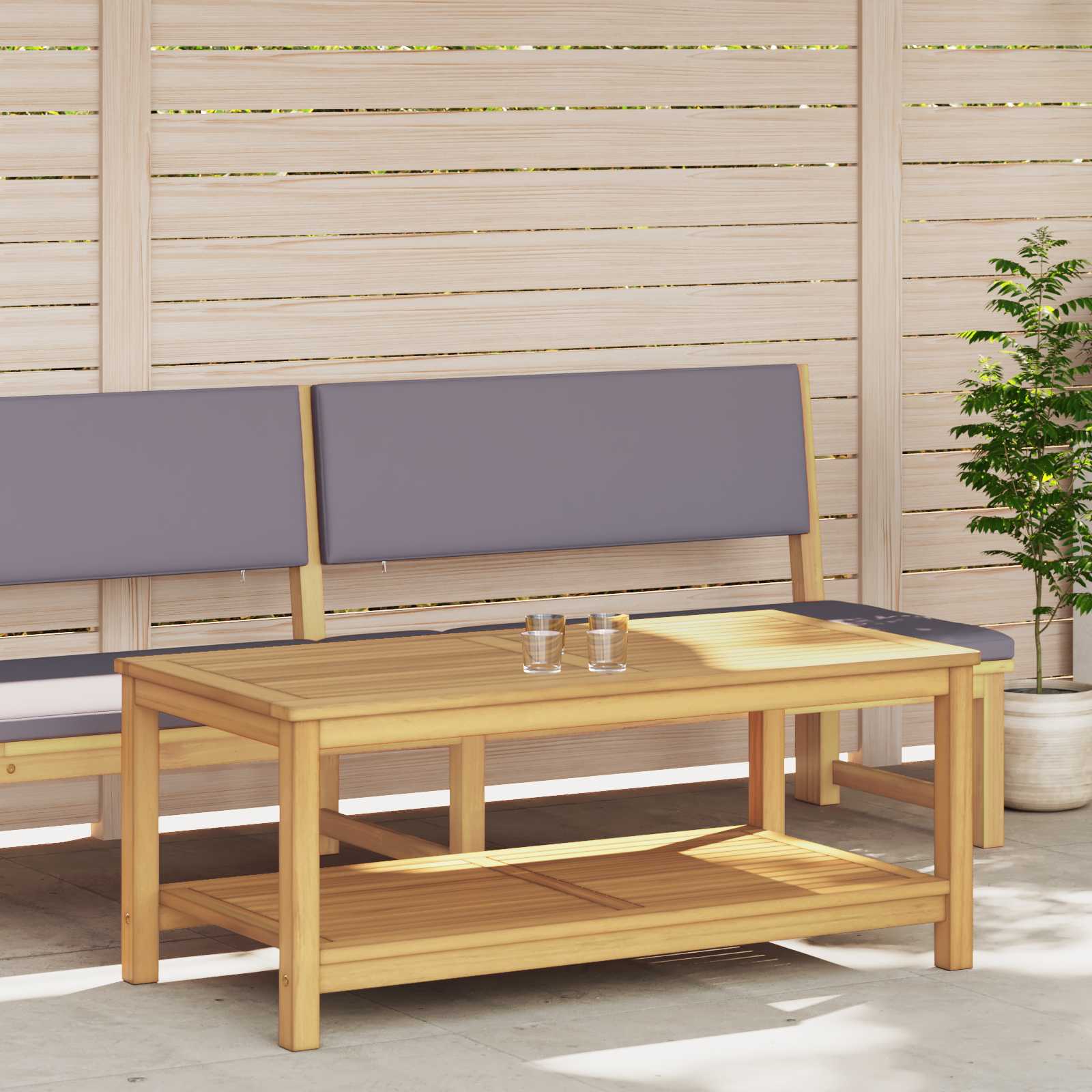 Mesa lateral óleo natural 110 x 55 x 45 cm