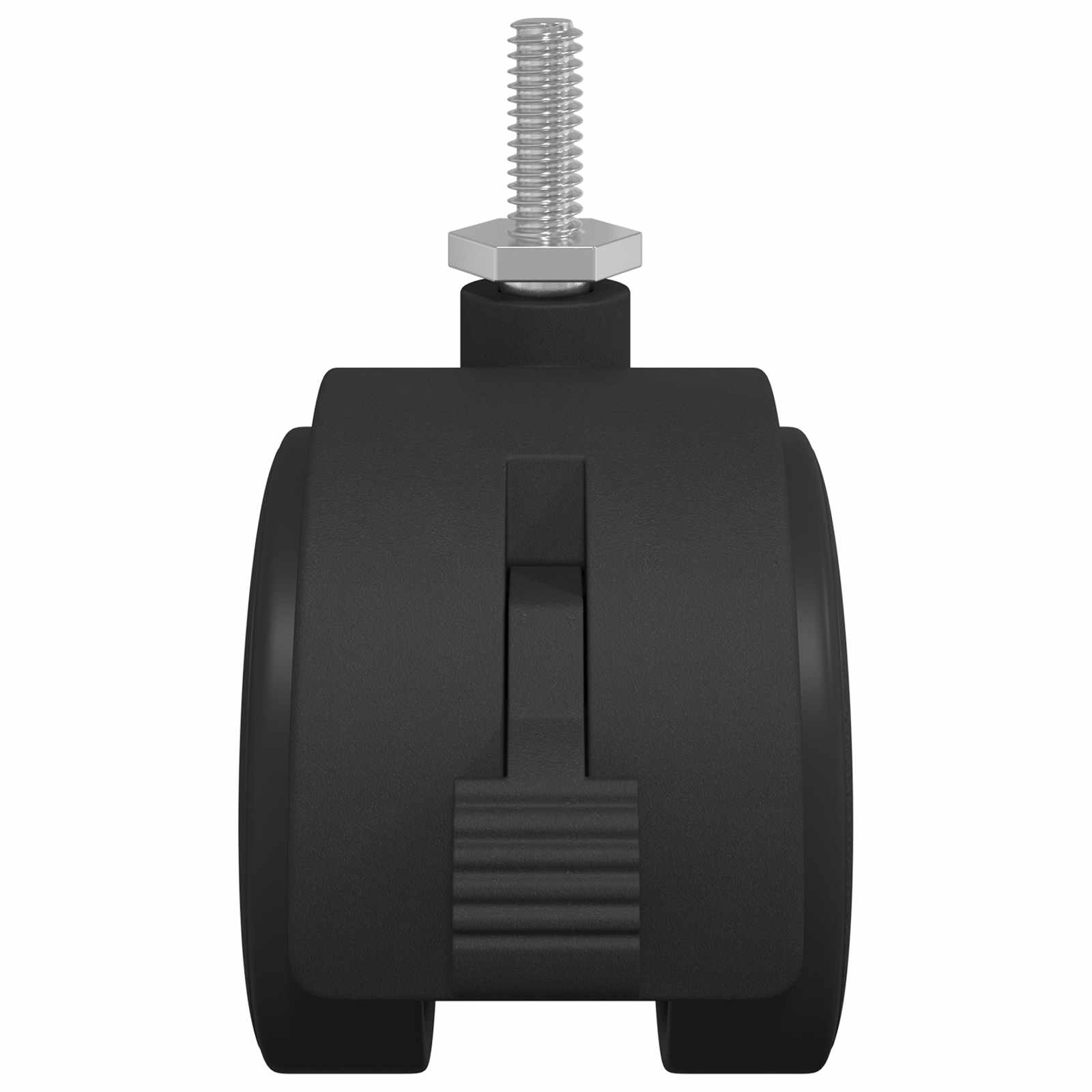 Roda 12 unid. preto e prata 40,1 x 40,1 x 37,8 mm ferro e PP