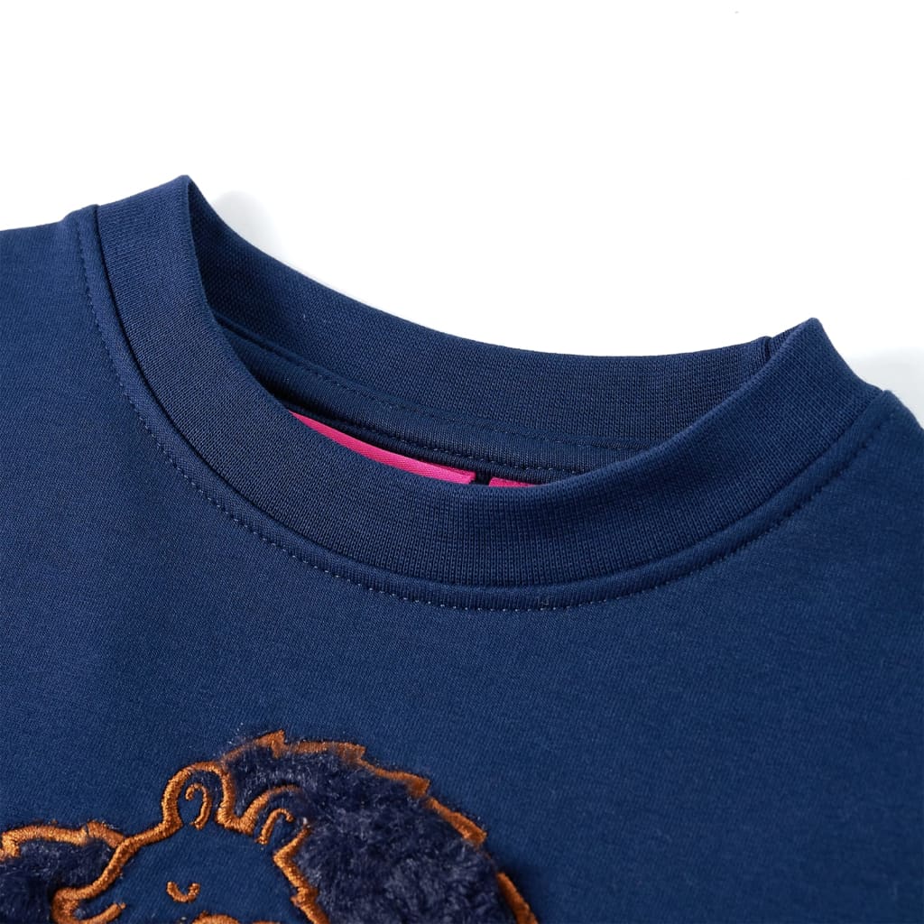 Sweatshirt para criança azul-marinho 128