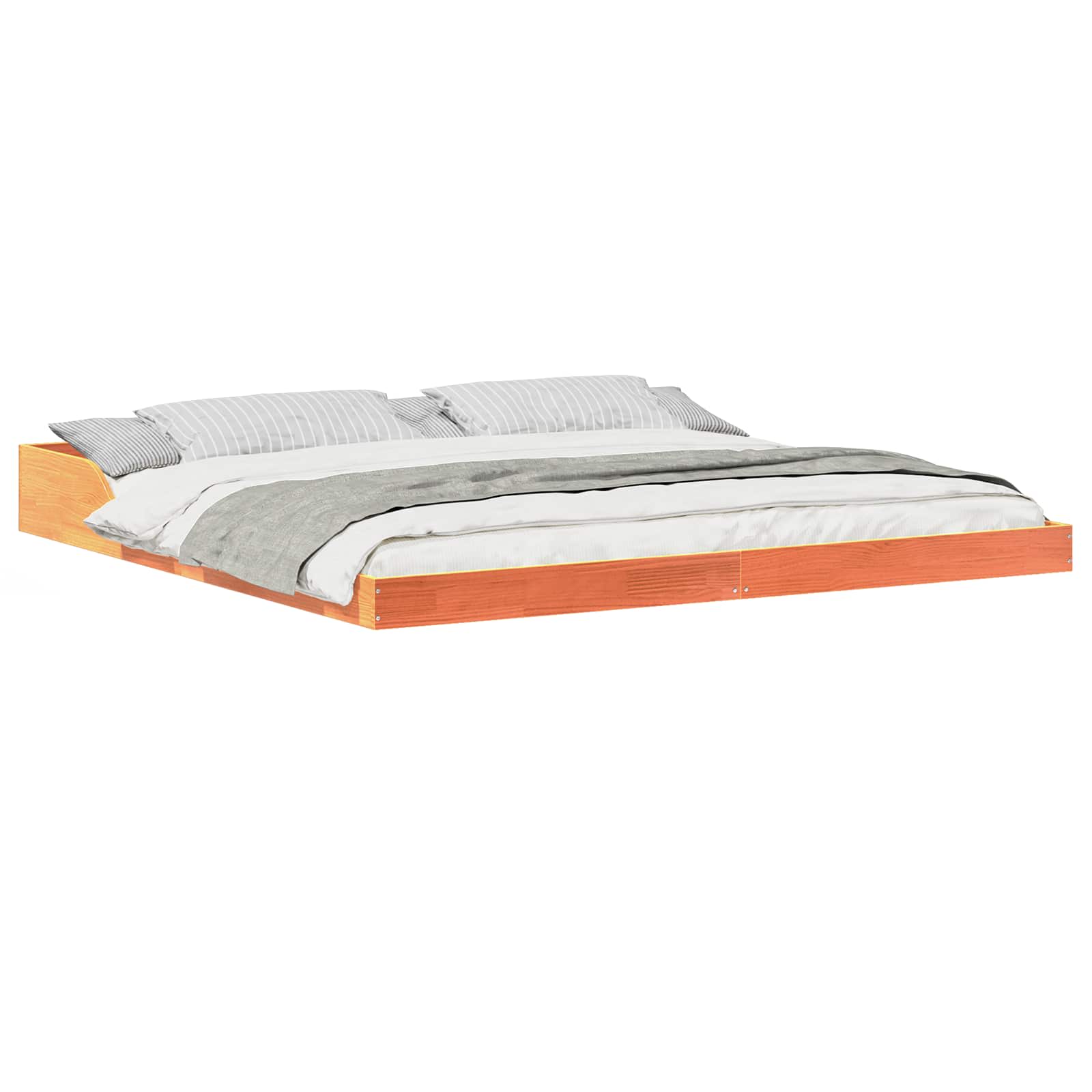 Estrutura da cama marrom cera 200 x 200 cm