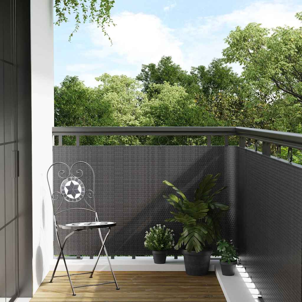 Tela de varanda 600x100 cm vime PE antracite