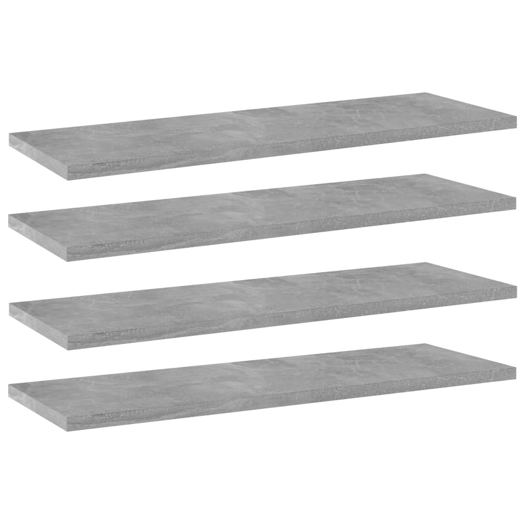 Prateleiras para estante 4 pcs 60x20x1,5cm contraplacado cinza